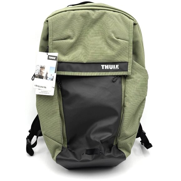 NEW Thule Paramount Commuter Backpack 27L Olivine w Reflective Rain Cover - Picture 1 of 14